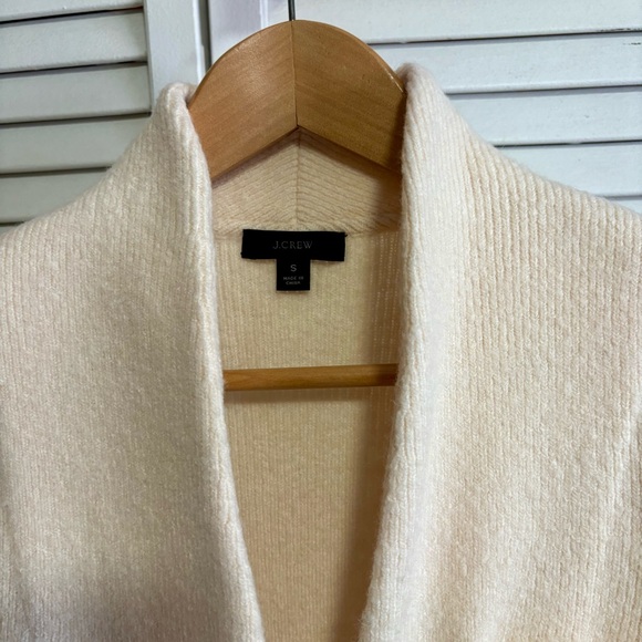 J. Crew Merino Wool Supersoft Perfect Cardigan Cream Jacket Size S - Picture 3 of 7